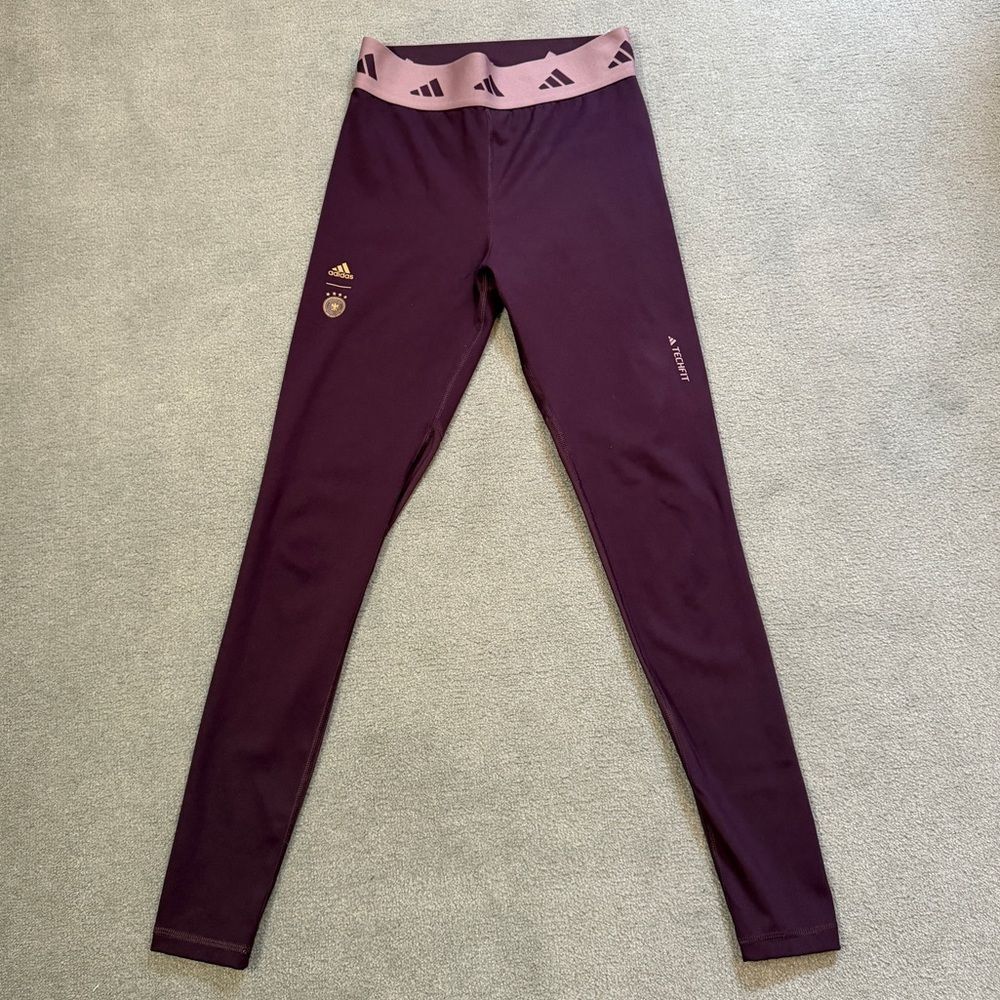 Adidas Maroon Yoga Pants - Germany National Team - Women's Small - Picture 4 of 9